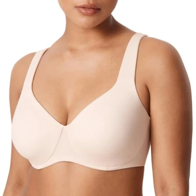 Imagen de AISILIN Sujetador Minimiseur Talla Grande con Aros Sin Relleno Completa Mujer Rosa Blanca 120C