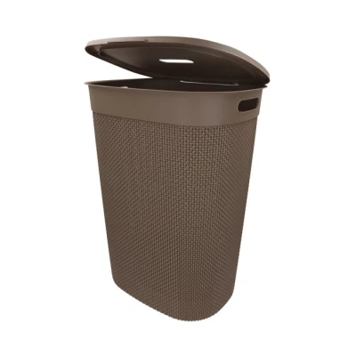 Imagen de Keter Curver Filo Cesta para la colada de baño, capuchino, capacidad 55 litros, 70% reciclado, 45 x 35 61 cm
