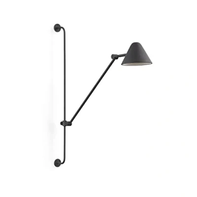 Imagen de EXO lighting Aplique de pared ARM, (H.76 cm), interior, negro, LED COB 5W, 3000K, 728lm, 330º y 180º, IP20 Ilumina salas espera, salones, comedores, estudio o lectura.
