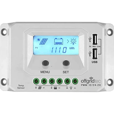 Imagen de Offgridtec PWM Pro Regulador de carga (12 V/24 V, 20 A, USB)