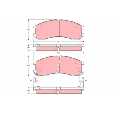 Imagen de TRW GDB981 Juego de pastillas freno con avisador acústico desgaste FORD USA: PROBE 2, 1, MAZDA: 626 III Hatchback