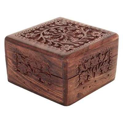 Imagen de Zap Impex® Madera joyas Cosa buzón Novedad de aviones, exclusiva Artisan tradicional mano palisandro talladas la India (4 pulgadas)