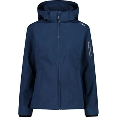 Imagen de CMP Chaqueta softshell de mujer con capucha desmontable, Blue, XS