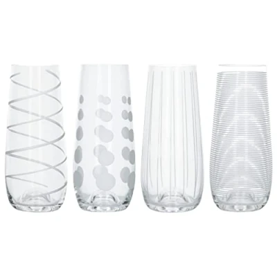 Imagen de Mikasa Copas de cóctel para brindis, 290 ml, juego 4 unidades, Cristal transparente, Plateado, 230 Set of