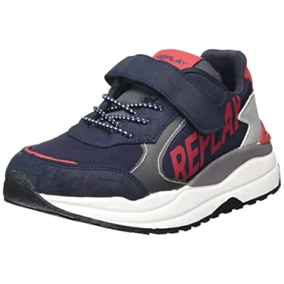 Imagen de Replay Merak Jr Lace Up Zapatillas Deportivas para niño, 290Navy Red, 29 EU