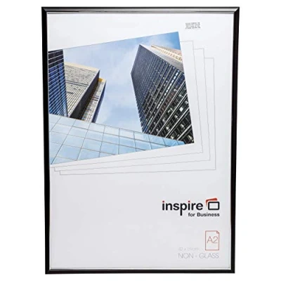 Imagen de Hampton Frames EASYLOADER Cartel Certificado Foto Marco Plexi Negro A2 (42x59cm) EAS4259BKP