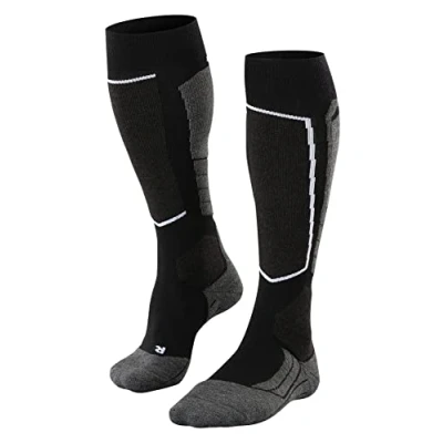 Imagen de FALKE SK2 Intermediate Wool M KH lana hilo funcional calida gruesa 1 par, Calcetines de esquí Hombre, Negro (Black Mix 3010), 44 45