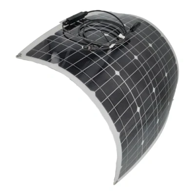 Imagen de Jandei Panel Solar Flexible de 50W 18V Monocristalino Impermeable con Celdas Solares Alta Eficiencia para Techos, Caravanas, Caminar, Camping