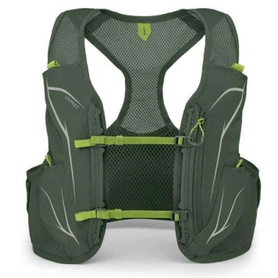 Imagen de Osprey Duro/Dyna Chalecos para correr Diseño ligero y sin rebote Bolsillos inteligentes Gráficos reflectantes Sistema de hidratación integrado, Seaweed Green/Limon, Chaleco hombre, S
