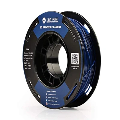 Imagen de SainSmart Filamento flexible de impresión 3D TPU 1,75 mm, 250 g, precisión dimensional +/ 0,05 Galaxy Blue