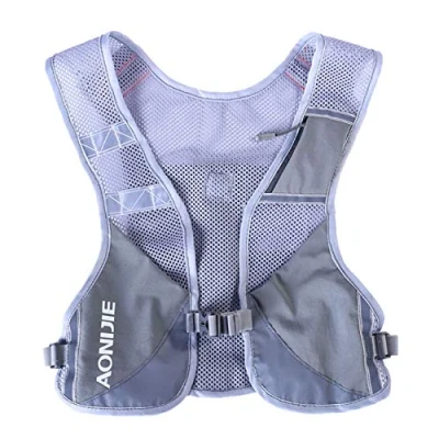 Imagen de AONIJIE Unisex Running Chaleco de hidratación Ultraligero Mochilas Trail Ideal para Senderismo, maratón, Escalada y Ciclismo (Gris)