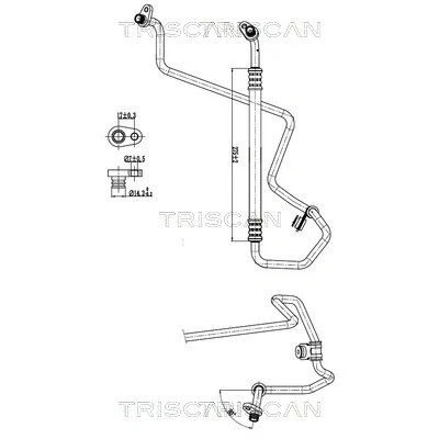 Imagen de TRISCAN 9010 28072 Tubería de baja/alta presión, aire acondicionado compresor a condensador PEUGEOT: 2008 I