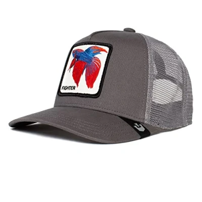Imagen de Goorin Bros. The Farm Lone Wolf Truckin Gorra de malla ajustable estilo trucker para hombres y mujeres, color gris, talla única, única