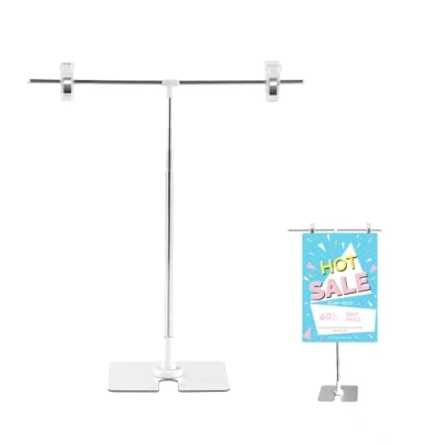 Imagen de soporte carteles información presentación publicidad piso Pequeño de anuncios acero inoxidable, ajustable A3 A4, para bodas, ferias comerciales, comercio minorista, menús