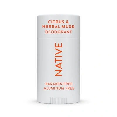 Imagen de Native Desodorante natural, vegano, sin gluten, libre de crueldad, aluminio, parabenos y sulfatos, nacido en los Estados Unidos, almizcle cítrico herbal