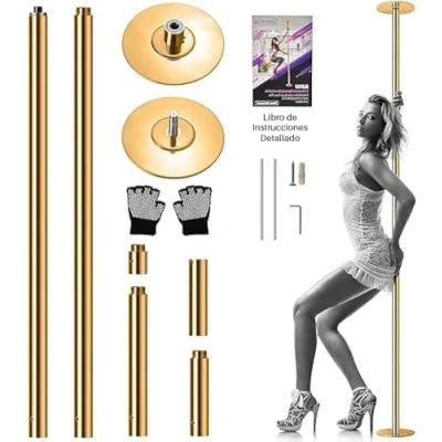 Imagen de SereneLife barra pole dance, De baile, Plegable , Ejercicio, Para bailarinas, Principiantes, Ejercitadores, Atletas, Gimnasia, Fitness, Profesional, Clubes, Bares, Estudio, 1.21mts x 2