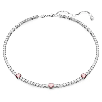Imagen de Swarovski Matrix Tennis Necklace Collar silvercoloured/pink, Mujer, Talla: Medium, Silver coloured/pink