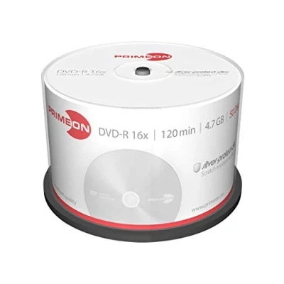 Imagen de MediaCom IT Distribution GmbH Primeon 4,7 GB DVD R / 120 Min 16X Cakebox (50 Discos) De Plata Proteger Discos Superficie