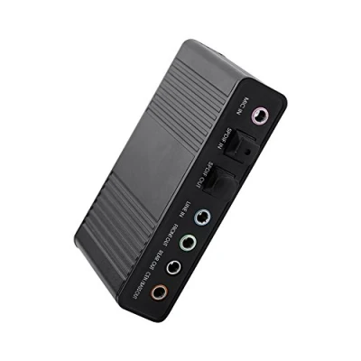 Imagen de Tarjeta de Sonido Externa USB 2.0 Adaptador Envolvente 5.1 6 Canales, con Salida Audio Digital S/PDIF, para PC