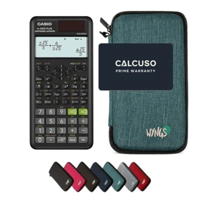 Imagen de Casio fx 85ES Plus 2nd Edition con Funda Protectora WYNGS Turquesa Calculadora Científica Paquete Básico
