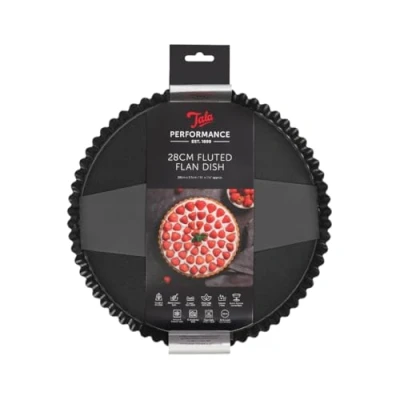 Imagen de Tala Performance 28 cm de diámetro Lata, Acero al Carbono Calibre Profesional con Revestimiento Antiadherente Eclipse, Base Suelta, Tartas saladas o Dulces, flanes, quiches postres