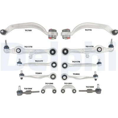 Imagen de DELPHI TC1500KIT Juego de reparación del brazo suspensión Eje delantero AUDI: A4 B6 Avant, Berlina, B6/B7 Cabrio