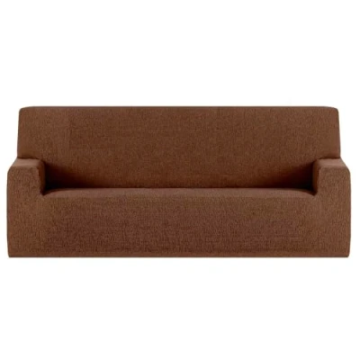 Imagen de GFD Funda de Sofá Lisa Ajustable 4 Plaza 220 260cm, Protectora Cubre Elástica Antimanchas Lavable, Fundas Perros Gatos Mascotas (Chocolate, plazas)
