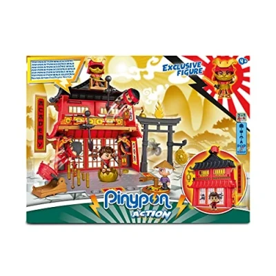 Imagen de Pinypon Action Academia Ninja, Juguete Templo de Prácticas Guerreros con Una Mini Figura Acción y Accesorios Juego Pequeños, para Niños Niñas Desde 4 Años, Famosa (PNC24000)