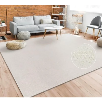 Imagen de Alfombra Salón Color Liso Discreta Moderna Pelo Corto Tamaños, tamaño:240x340 cm, Color:Plata