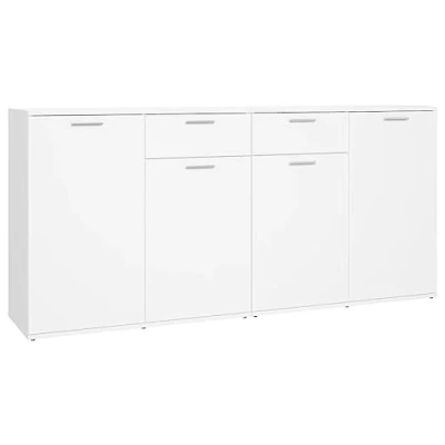 Imagen de vidaXL Aparador Entrada Acento Pasillo Vestíbulo Recibidor Auxiliar Decoración Hogar Casa Escritorio Mueble de Contrachapada Blanco 160x36x75 cm
