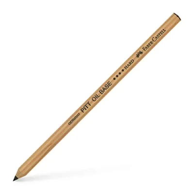 Imagen de Faber Castell PITT Lápiz monocromático para artistas, negro, base de aceite, No. 4 duro