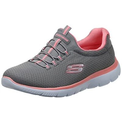 Imagen de Skechers Summits, Zapatillas de Deporte Mujer, Grey Mesh Pink Trim, 35.5 EU Ancho