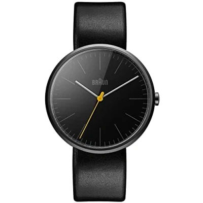 Imagen de Braun BN0172BKBKG Reloj de pulsera con correa cuero para hombre, color negro