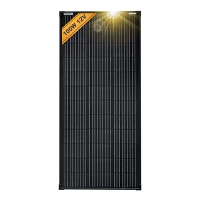 Imagen de Enjoy Solar Mono 100 W Negro 12V Panel Monocristalino Módulo Fotovoltaico Ideal para Autocaravana, Vivienda de Jardín, Barco