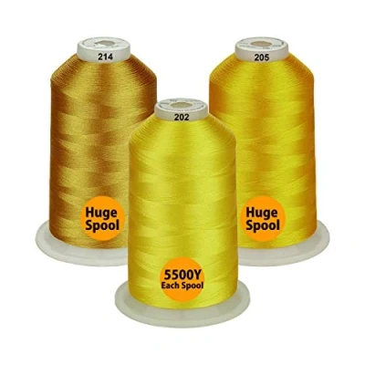 Imagen de Simthread Máquina de bordar poliéster multiusos, gran carrete 5000M 5500Y para máquinas coser y Serie 3 Gold