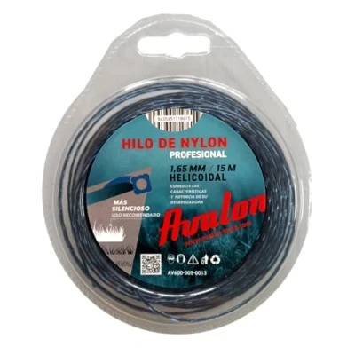 Imagen de Avalon Hilo Helicoidal de Nylon Universal para desbrozadora y Cortacesped (1,65 mm x 15 m) Reforzado DualPower maleza