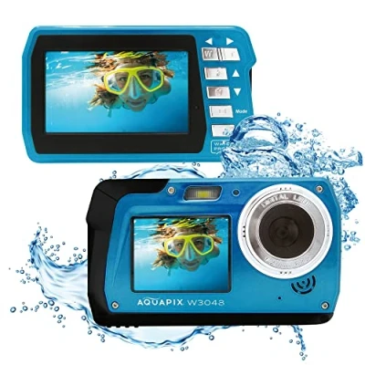 Imagen de Easypix W3048 Edge Iceblue Cámara Sumergible, 48MP Doble Pantalla