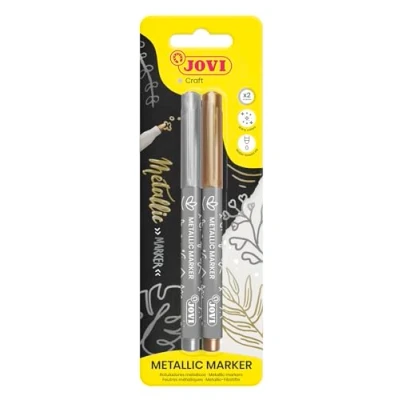 Imagen de Jovi Rotuladores colores Metalicos, 1 olor plata y color oro (1602M)