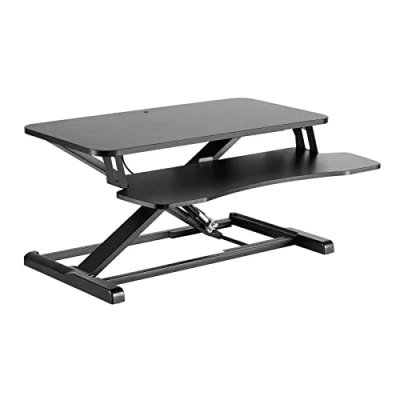 Imagen de Toboli Convertidor de escritorio pie 80x40cm altura ajustable bandeja teclado para monitor