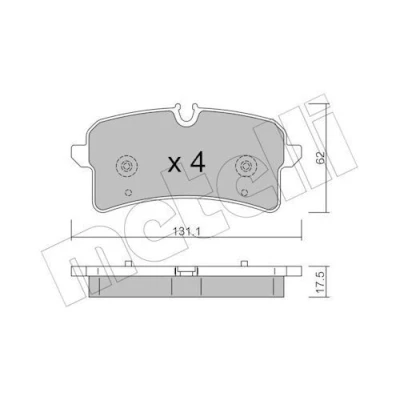 Imagen de METELLI 22 1261 0 Juego de pastillas freno preparado para indicador desgaste AUDI: A6 C7 Avant, A7 Sportback, PORSCHE: Macan
