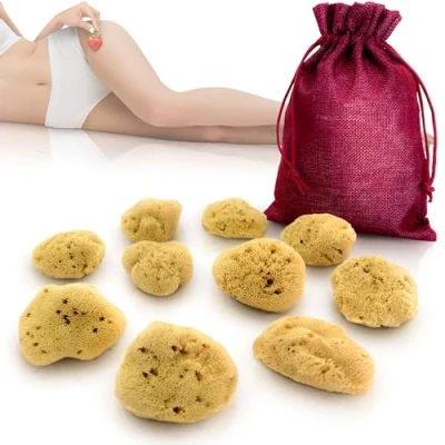 Imagen de tom&amp;pat esponja menstrual, alternativa a los soft tampons DERMATEST: MUY BUENO, caja de cambio para llevar, natural lavable y reutilizable (Talla S / 10 x 3 5 cm)