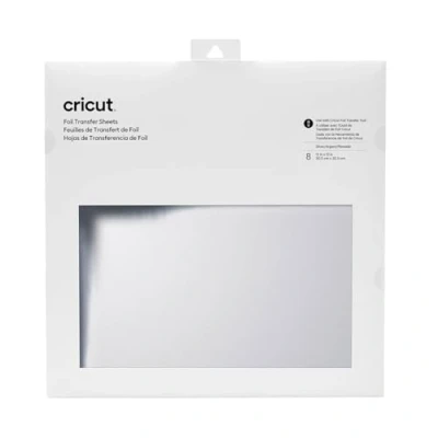 Imagen de Cricut, Silver (8 ct) Transfer Foil 30x30cm 8 sheets M3, Plateado, 30.5 cm x (12&quot;x 12&quot;)