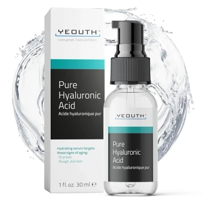 Imagen de YEOUTH Ácido Hialurónico Puro Suero 100%,Hidratante Serum Facial, Para Todo Tipo de Piel, Rejuvenecimiento Facial Anti Envejecimiento 30ml