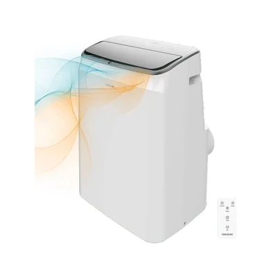 Imagen de Aire acondicionado portátil Cecotec ForceClima 14600 Soundless Heating, 14000 BTU/h, 28 m², Bomba de calor, 5 modos, 3 velocidades, Mando, Blanco