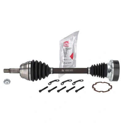 Imagen de FEBI BILSTEIN 193602 Árbol de transmisión Eje delantero, izquierda con tuerca VOLKSWAGEN: GOLF 2, 1 Cabriolet, Jetta SEAT: Ibiza TOLEDO