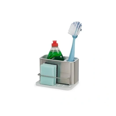 Imagen de Joseph Surface Organizador Fregadero de Cocina en Acero Inoxidable para Productos Limpieza, Esponjas, Antideslizante, Desmontable