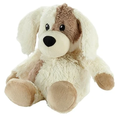 Imagen de Bolsa de trigo Warmies Peluche Cachorro, Calentable en Microondas, con Aroma a Lavanda Francesa, Oso Ponderado Caliente o Frío para Relajación y Alivio del Calor