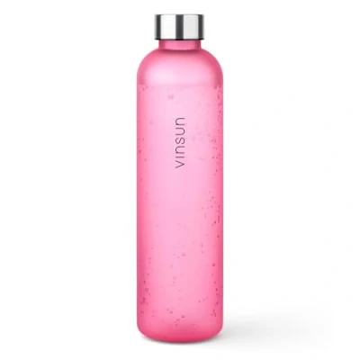 Imagen de VINSUN Cantimplora de 1 l, a prueba fugas, apta para bebidas con gas, sin BPA, Tritan, la escuela, al aire libre, deportes, universidad, bicicleta