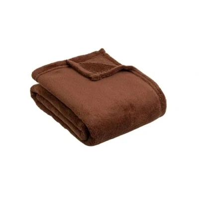 Imagen de DAMDAM GO Manta De Sofá Suave y Calido, Polar para Cama 100% Poliester 130x160 cm Marrón