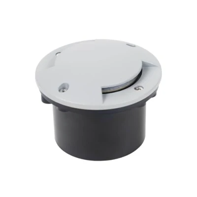 Imagen de Lámpara de suelo LED empotrable Lindby Nandita, Ø 10 cm, plata, IP65